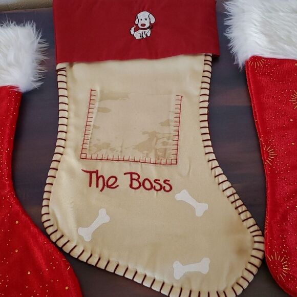 Set of 3 "Pet and Parents" Christmas Stockings! - Picture 3 of 4